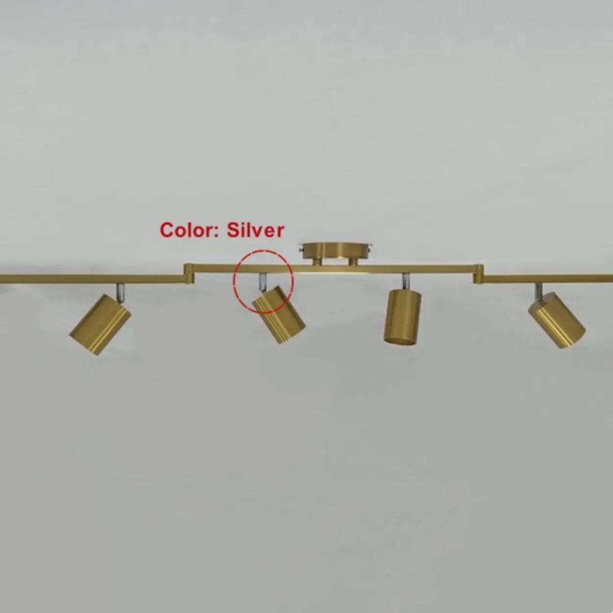 Simple Tubular Metal Ceiling Fixed Track Light White Image - 4