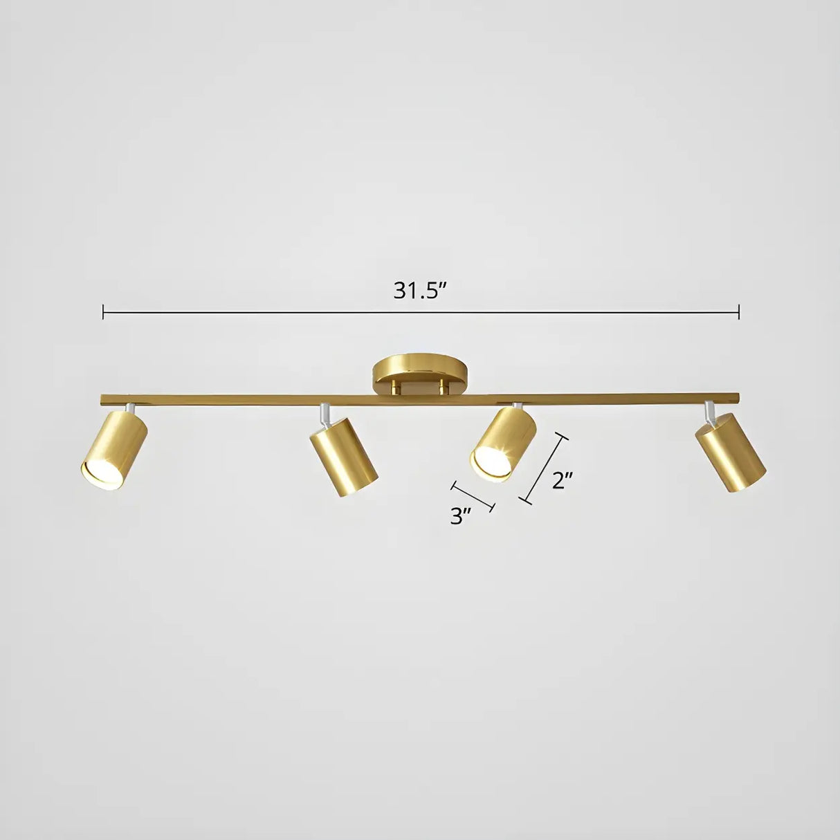 Simple Tubular Metal Ceiling Fixed Track Light White Image - 7