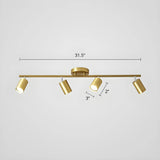 Simple Tubular Metal Ceiling Fixed Track Light White Image - 7