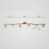Simple Tubular Metal Ceiling Fixed Track Light White Image - 8