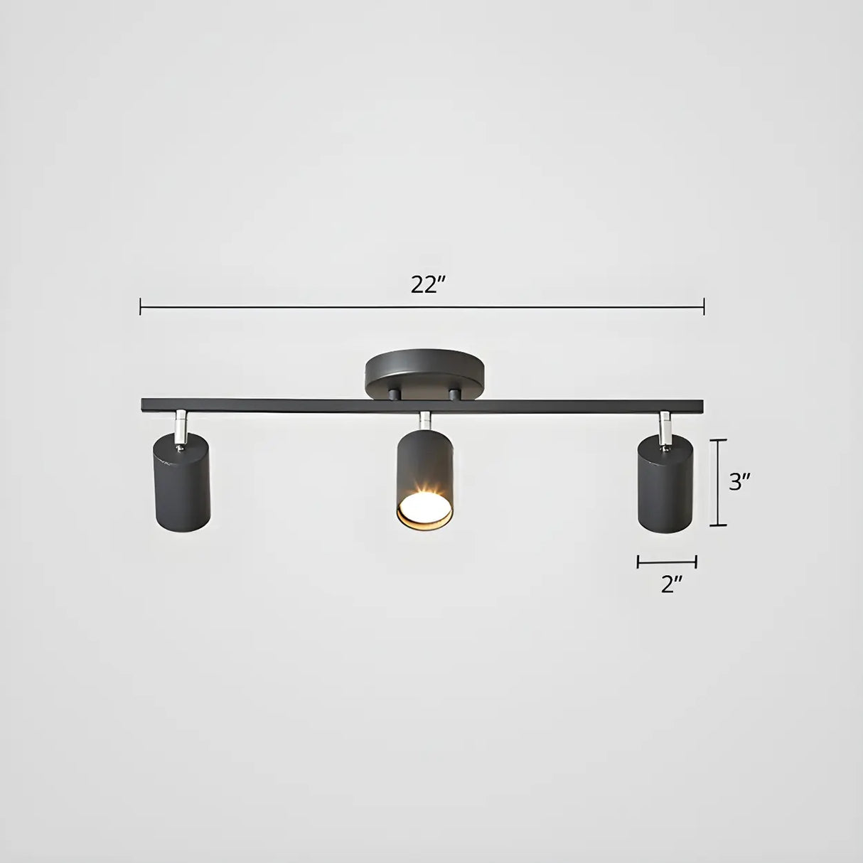 Simple Tubular Metal Ceiling Fixed Track Light White Image - 9