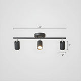 Simple Tubular Metal Ceiling Fixed Track Light White Image - 9