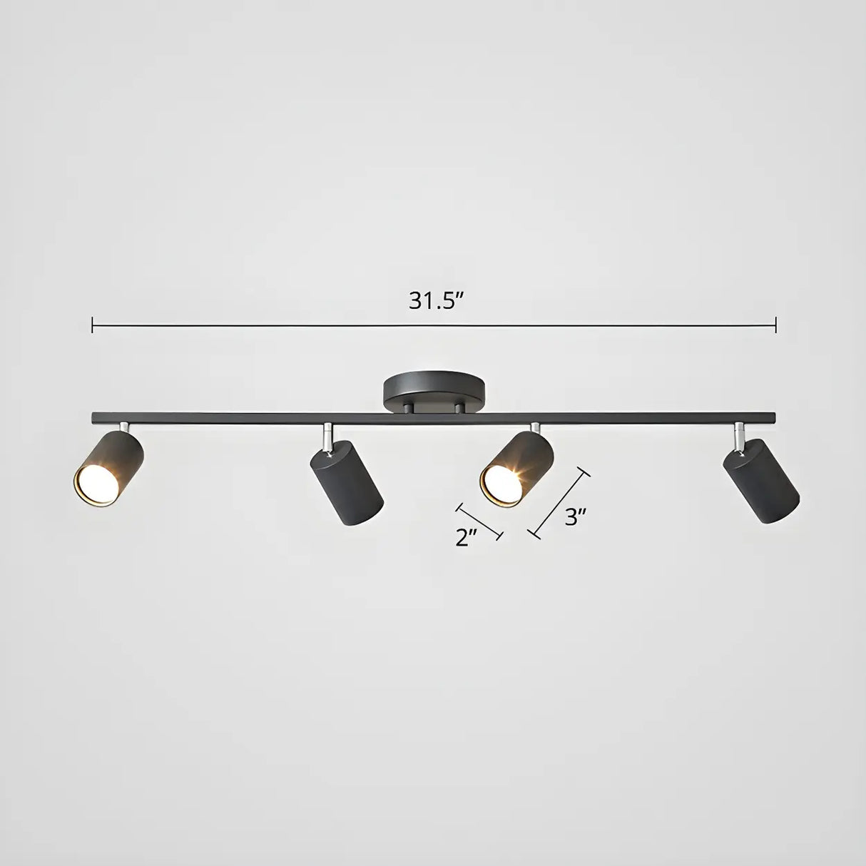 Simple Tubular Metal Ceiling Fixed Track Light White Image - 10