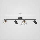 Simple Tubular Metal Ceiling Fixed Track Light White Image - 10