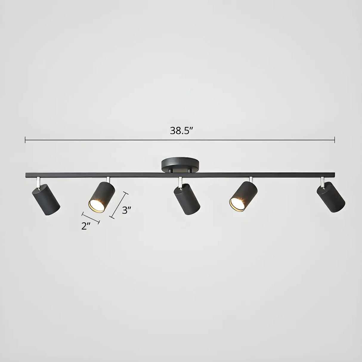 Simple Tubular Metal Ceiling Fixed Track Light White Image - 11