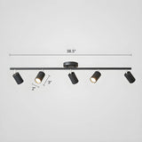 Simple Tubular Metal Ceiling Fixed Track Light White Image - 11