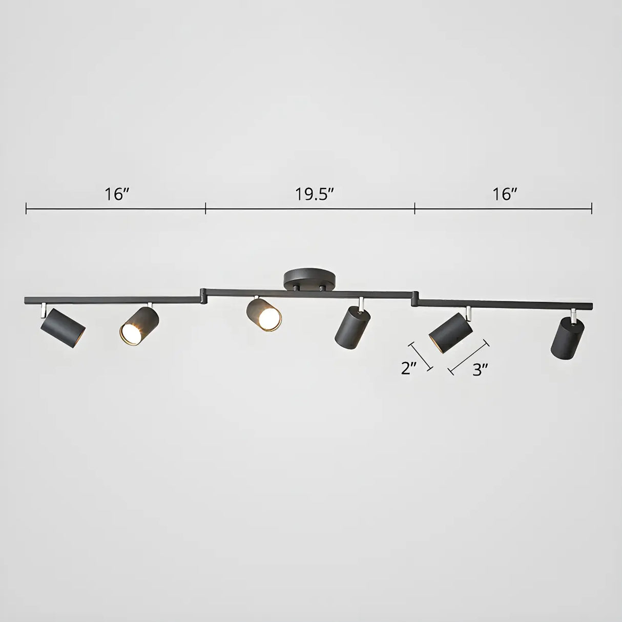 Simple Tubular Metal Ceiling Fixed Track Light White Image - 12