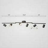 Simple Tubular Metal Ceiling Fixed Track Light White Image - 12