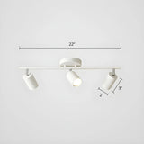Simple Tubular Metal Ceiling Fixed Track Light White Image - 13