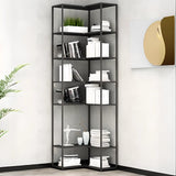 Simple Vertical Alloy Frame Etagere Display Bookshelf Image - 3