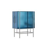Simple Vertical Alloy Modern Rectangular Black Bookcase Image - 11