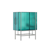 Simple Vertical Alloy Modern Rectangular Black Bookcase Image - 12