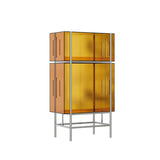 Simple Vertical Alloy Modern Rectangular Black Bookcase Image - 13