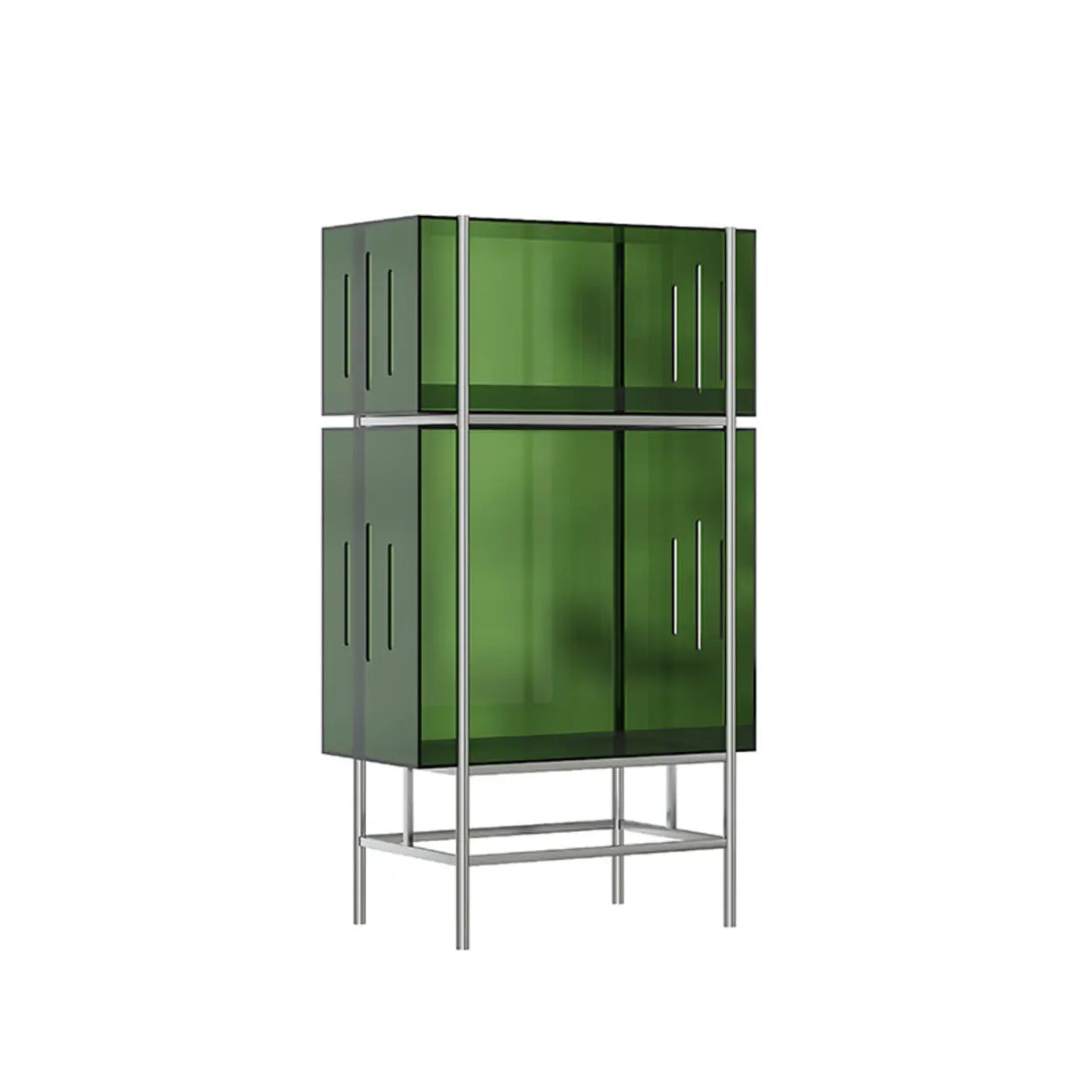 Simple Vertical Alloy Modern Rectangular Black Bookcase Image - 14