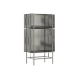Simple Vertical Alloy Modern Rectangular Black Bookcase Image - 16