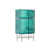 Simple Vertical Alloy Modern Rectangular Black Bookcase Image - 17