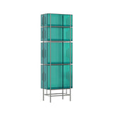 Simple Vertical Alloy Modern Rectangular Black Bookcase Image - 21