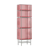 Simple Vertical Alloy Modern Rectangular Black Bookcase Image - 24