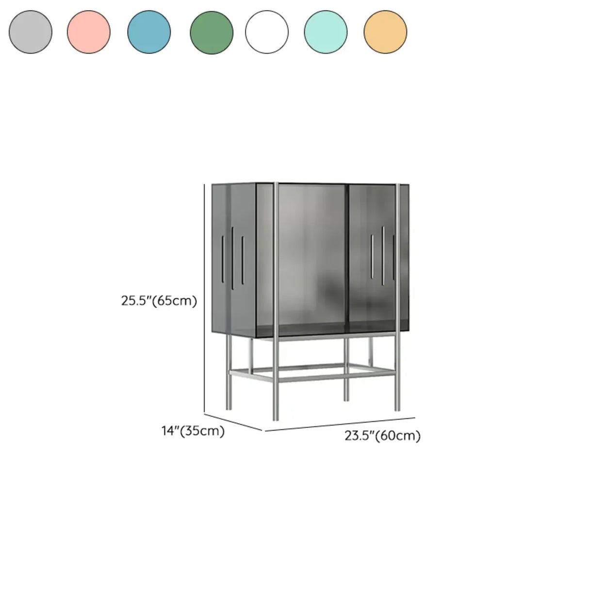 Simple Vertical Alloy Modern Rectangular Black Bookcase 
