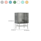 Simple Vertical Alloy Modern Rectangular Black Bookcase #size