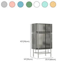 Simple Vertical Alloy Modern Rectangular Black Bookcase Image - 28