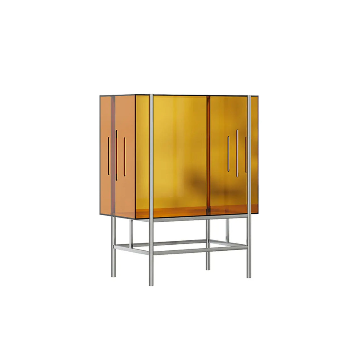 Simple Vertical Alloy Modern Rectangular Black Bookcase Image - 7