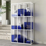Simple Vertical Open Back 3-Shelf Medium Bookshelf Image - 1