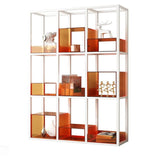 Simple Vertical Open Back 3-Shelf Medium Bookshelf Image - 5