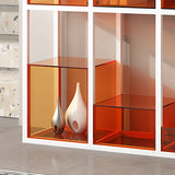 Simple Vertical Open Back 3-Shelf Medium Bookshelf Image - 6