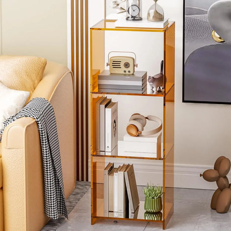 Simple Vertical Rectangular Narrow Storage Bookshelf Image - 1