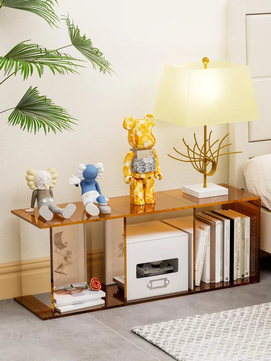 Simple Vertical Rectangular Narrow Storage Bookshelf Image - 9