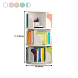 Simple Vertical Round Revolving Wooden Narrow Bookcase #size