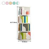 Simple Vertical Round Revolving Wooden Narrow Bookcase Image - 35