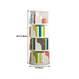 Simple Vertical Round Revolving Wooden Narrow Bookcase Image - 38
