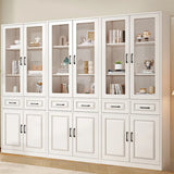 Simple Vertical White Wood Barrister Storage Bookcase Image - 14