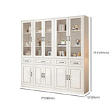 Simple Vertical White Wood Barrister Storage Bookcase Image - 17