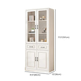 Simple Vertical White Wood Barrister Storage Bookcase Image - 19