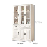 Simple Vertical White Wood Barrister Storage Bookcase Image - 20