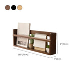 Simple Wall-Mounted Rectangle Small Wooden Bookcase #size