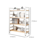 Simple White Alloy Frame Open Rectangular Bookshelf Image - 22