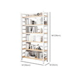 Simple White Alloy Frame Open Rectangular Bookshelf Image - 30