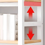 Simple White Alloy Frame Open Rectangular Bookshelf Image - 7