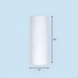 Simple White Cylindrical Floor Lamp Landscape Lighting Image - 9