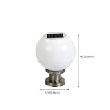 Simple White Globe Garden Stainless Steel Outdoor Lamp Image - 11