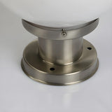 Simple White Globe Garden Stainless Steel Outdoor Lamp Image - 7
