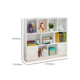 Simple White Modern Rectangular Storage Wide Bookcase Image - 26