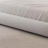Simple White Queen Platform Fabric Modern Bed Frame Image - 7