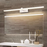 Simple White Rectangular LED Bathroom Vanity Light Image - 2