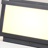Simple White Rectangular Metal Outdoor Solar Post Light Image - 9