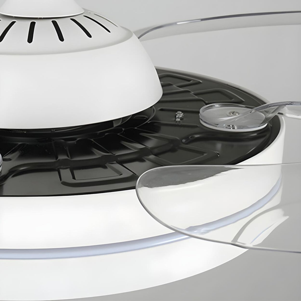 Simple White Retractable 4 Blades Ceiling Fan Light Image - 9